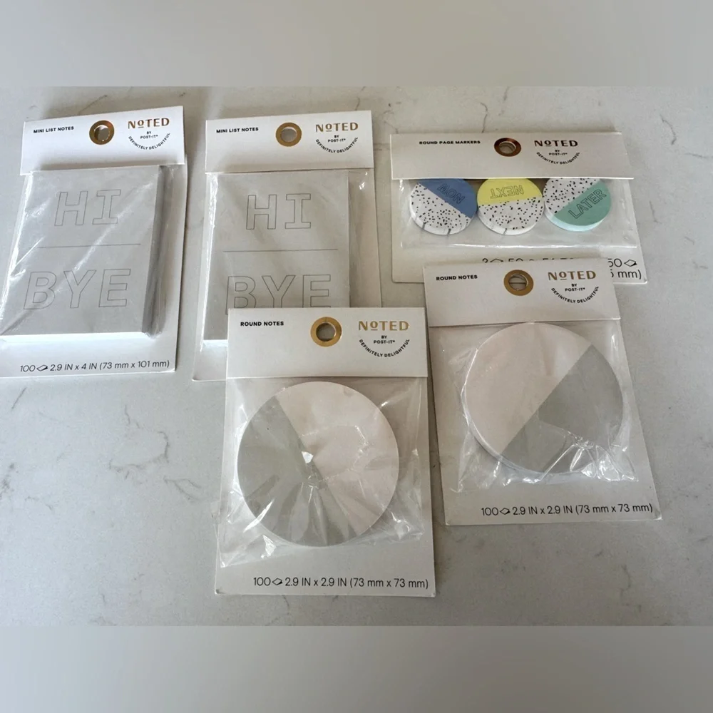 NWT Post-It Assortment of FIVE Packages Post-It Sticky Notes Mini Notes